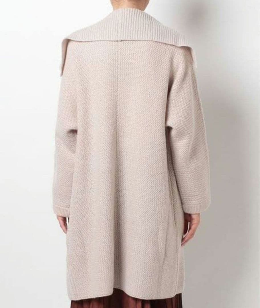 ANAYI アナイ ウールカシミヤロングカーディガン ゆったり ピンクベージュ