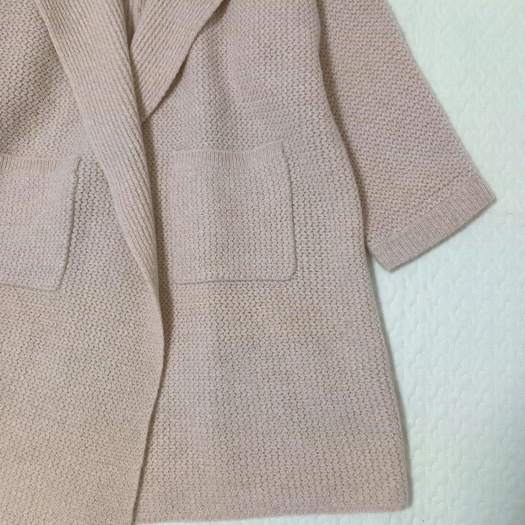 ANAYI アナイ ウールカシミヤロングカーディガン ゆったり ピンクベージュ