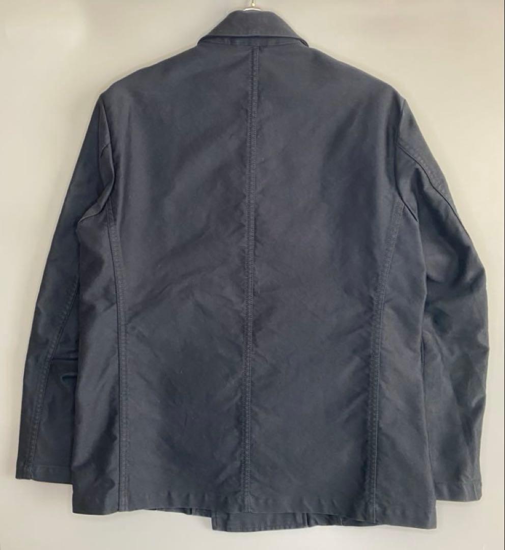 ブラックモールスキン ダブルブレスト コットンジャケットsize L