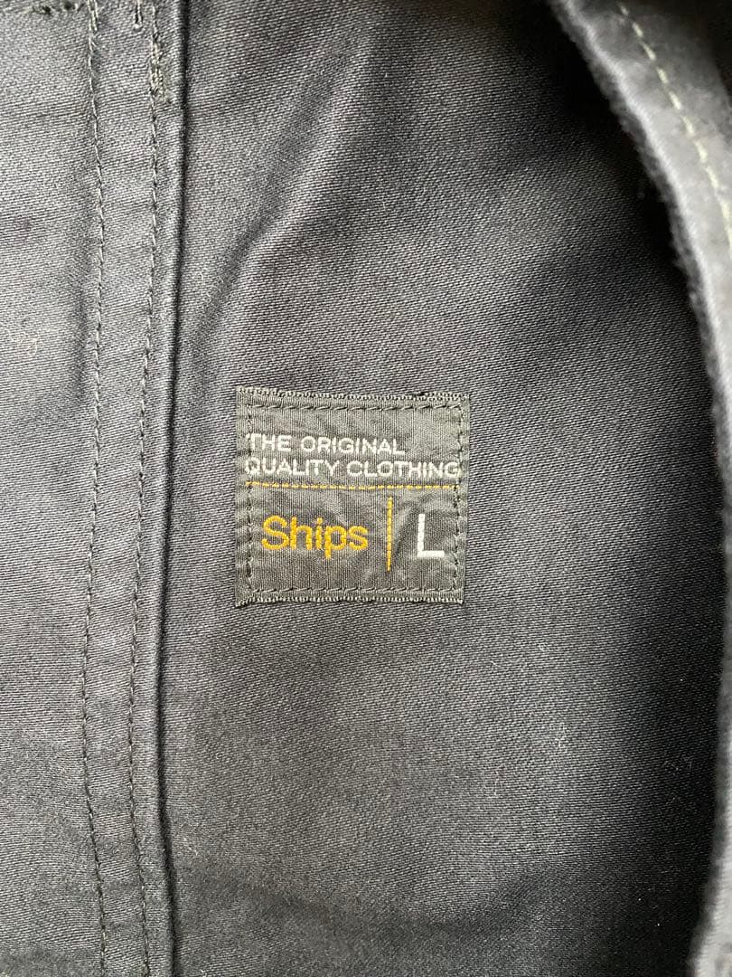 ブラックモールスキン ダブルブレスト コットンジャケットsize L