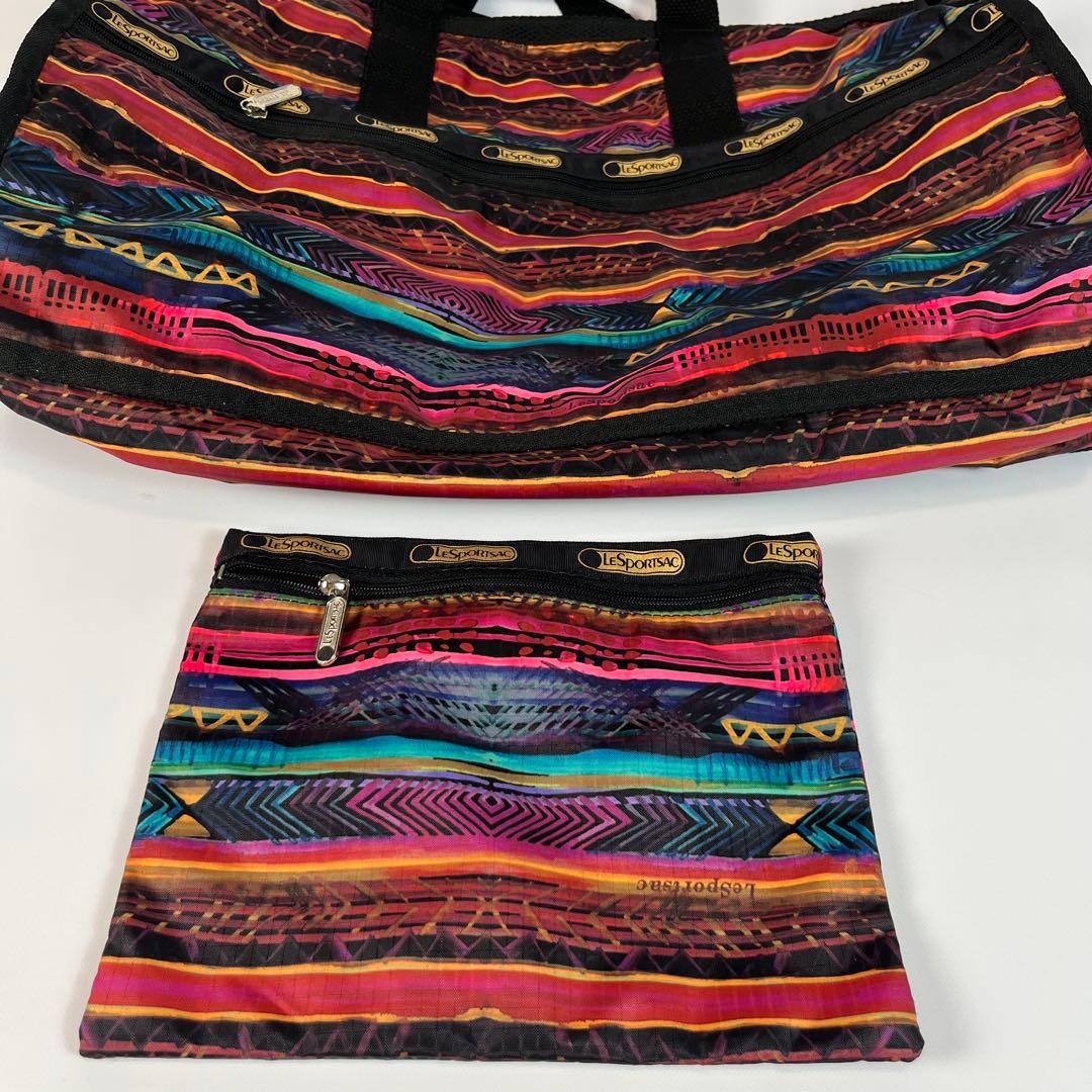 未使用級　LeSportsac ポーチ付き　2way ボストンバッグ