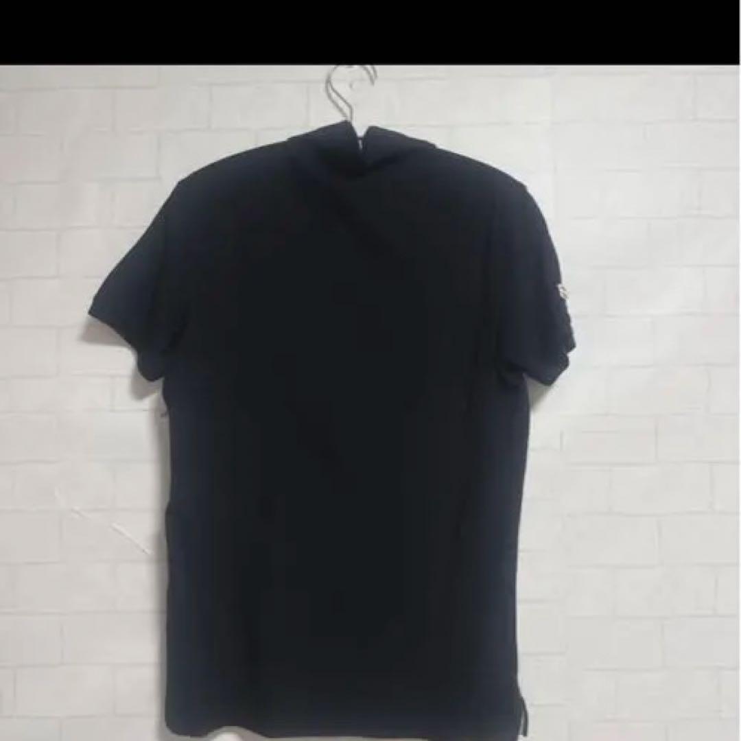 美品 モンクレール ヘンリーネックTシャツ 黒 M コットン