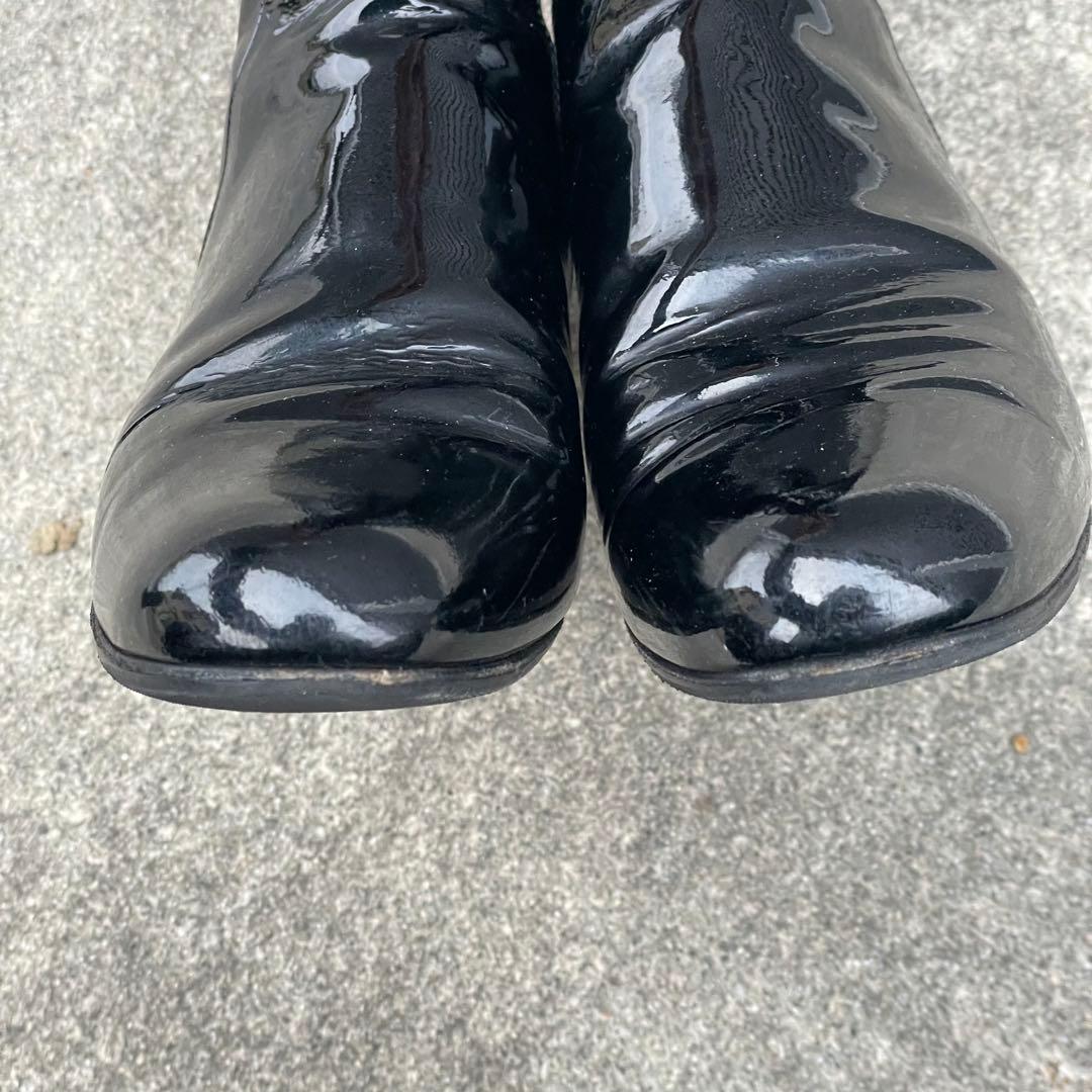 saint laurent パテントレザー y2k ゴールド ブーツ レア