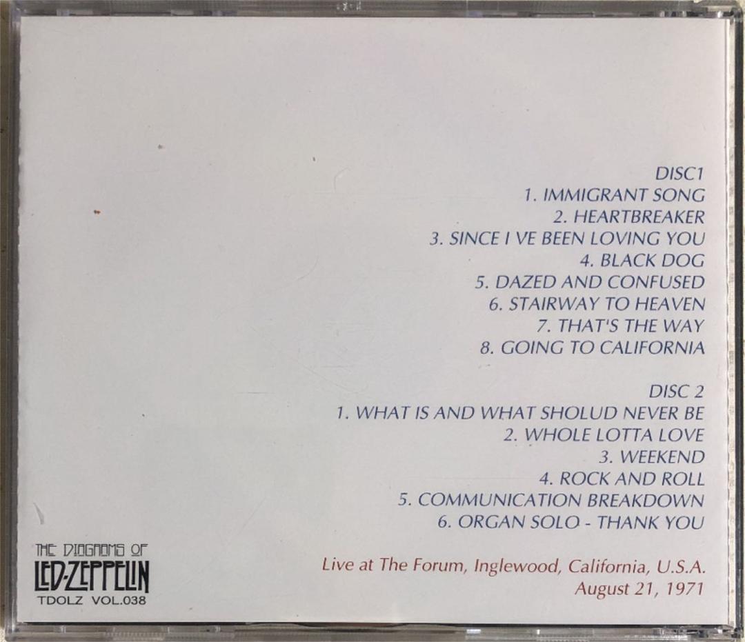 4CD！LED ZEPPELIN/ LIVE AT THE FORUM 1971