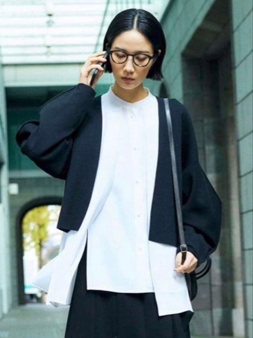 ENFOLD DOUBLE FACE CARDIGAN ボタンレス カーディガン