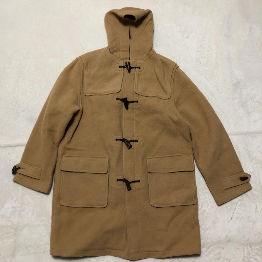 【美品】LANDS' END ダッフルコート ウール100% L キャメル