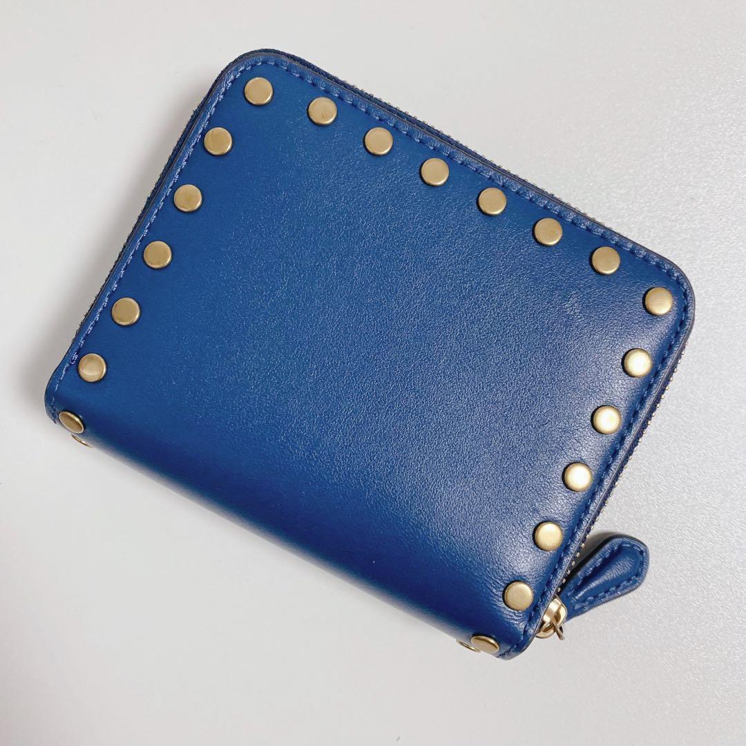 【大人気！】COACHコーチ★ビルフォールドウォレットリベット★青ブルーBLUE