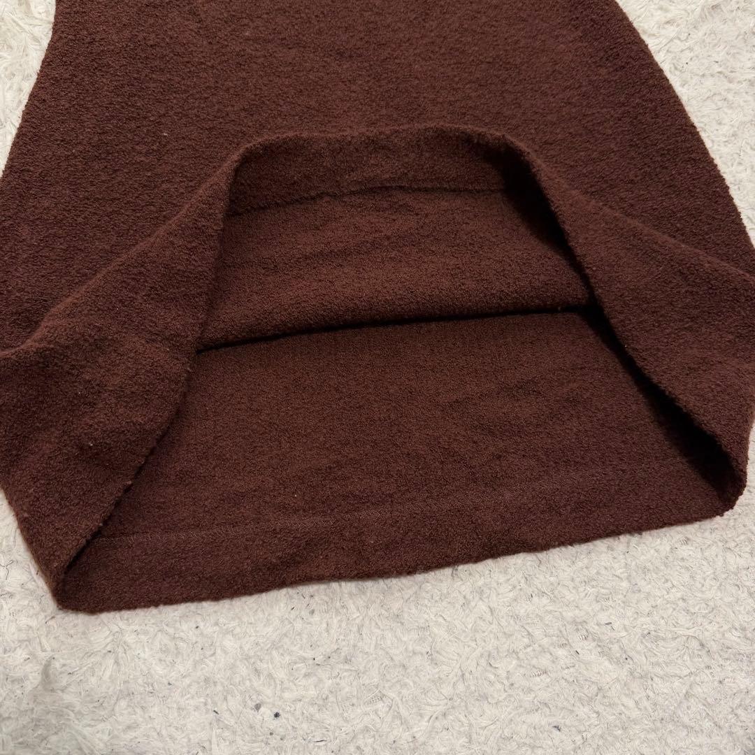 希少美品　サンローラン　ノースリーブワンピース　カサンドラ　ロゴ刺繍　アンゴラ