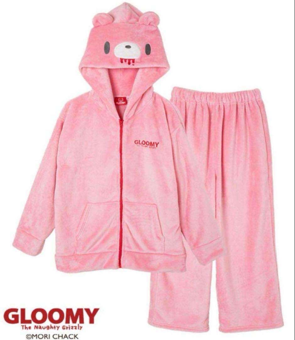 即日発送 GLOOMY フード付きルームウェア ピンク グルーミー パシオス