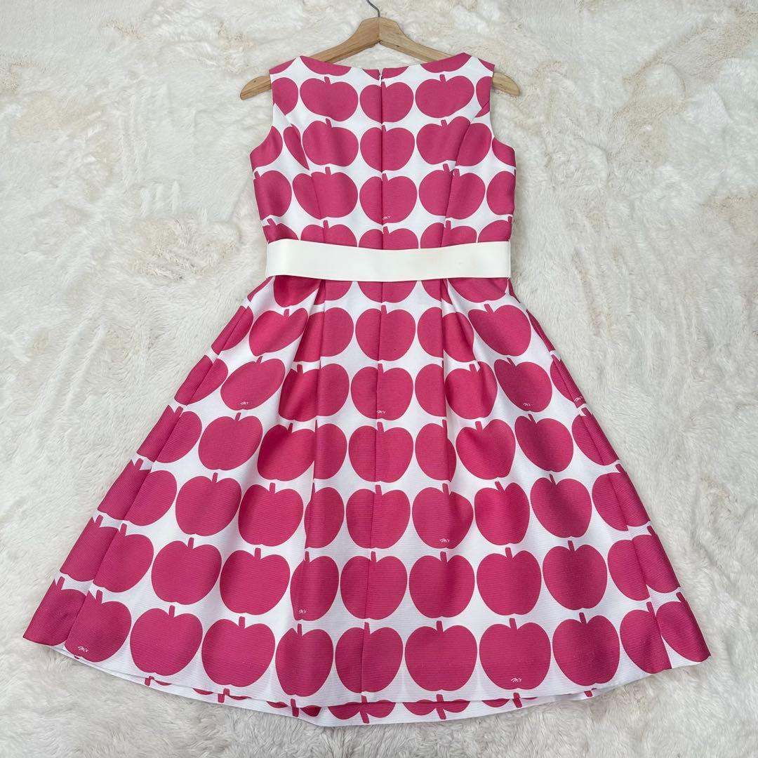 ✨美品✨M’S GRACY アップル柄×白リボン ワンピース 38 M