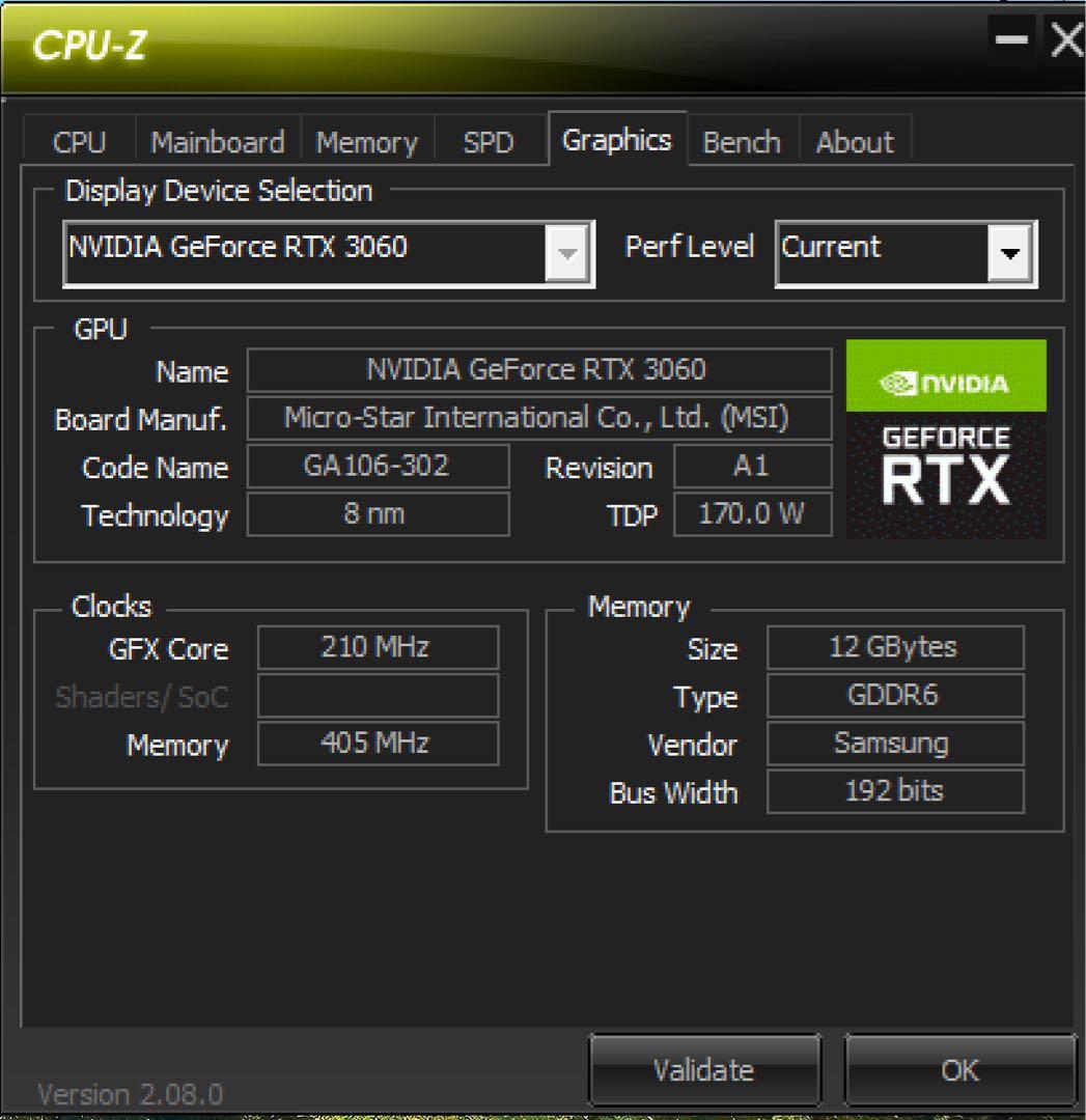 元箱あり GeForce RTX3060 12GB MSI GAMING X