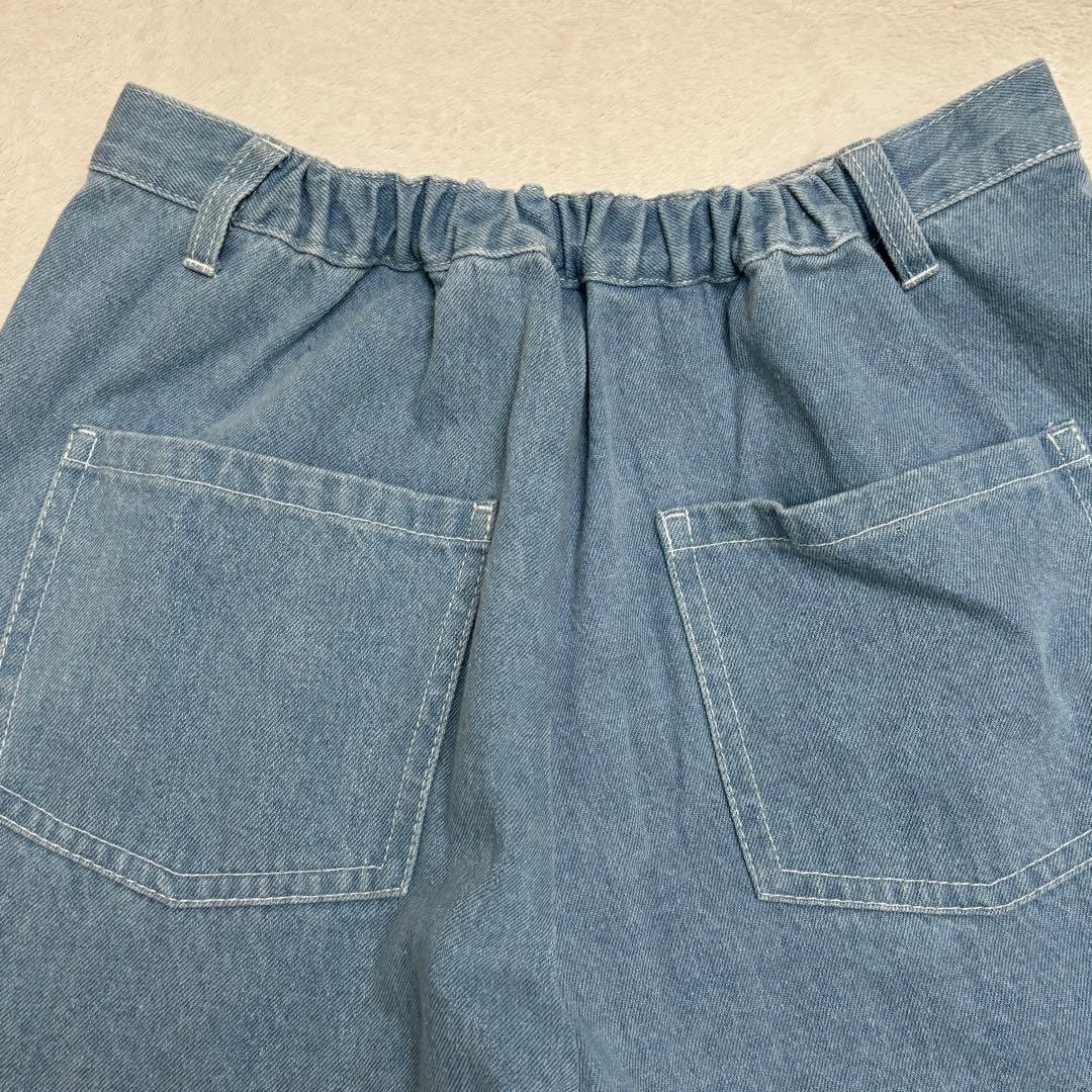 merry jenny メリージェニー リボン フリンジデニムパンツ F
