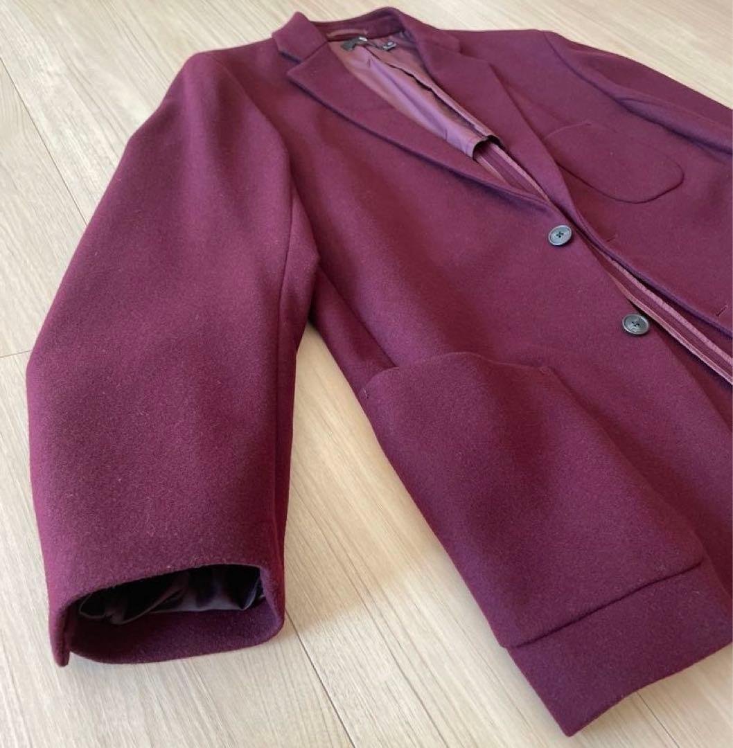 UNIQLO ユニクロ +J ウールブレンドオーバーサイズジャケット　ワイン