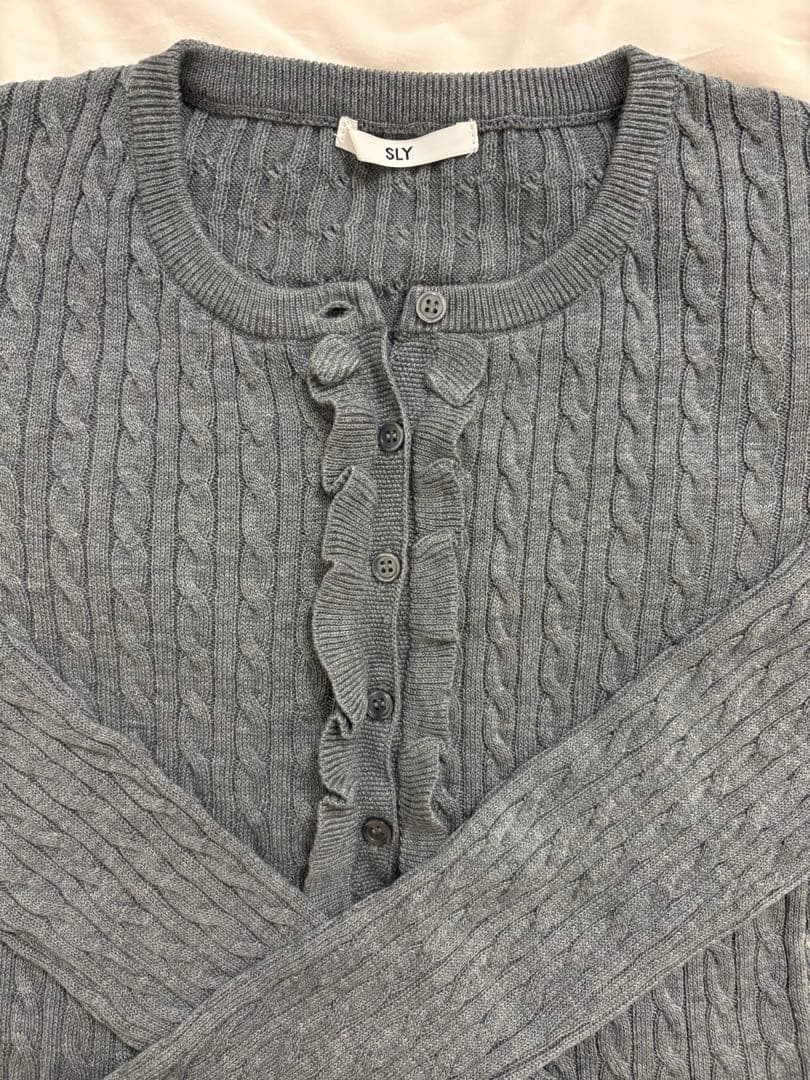 FRONT FRILL KNIT TOPS フロントフリル ニット トップス