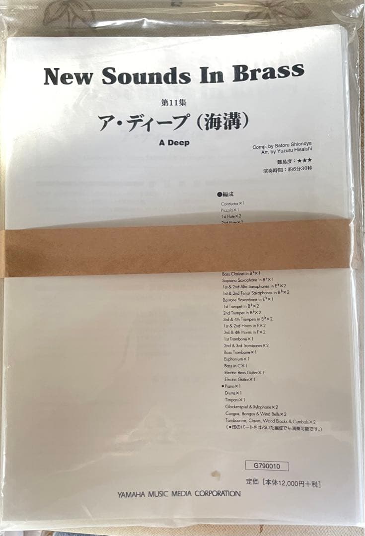 海溝 A Deep ニュー・サウンズ・イン・ブラス　新品楽譜　美品