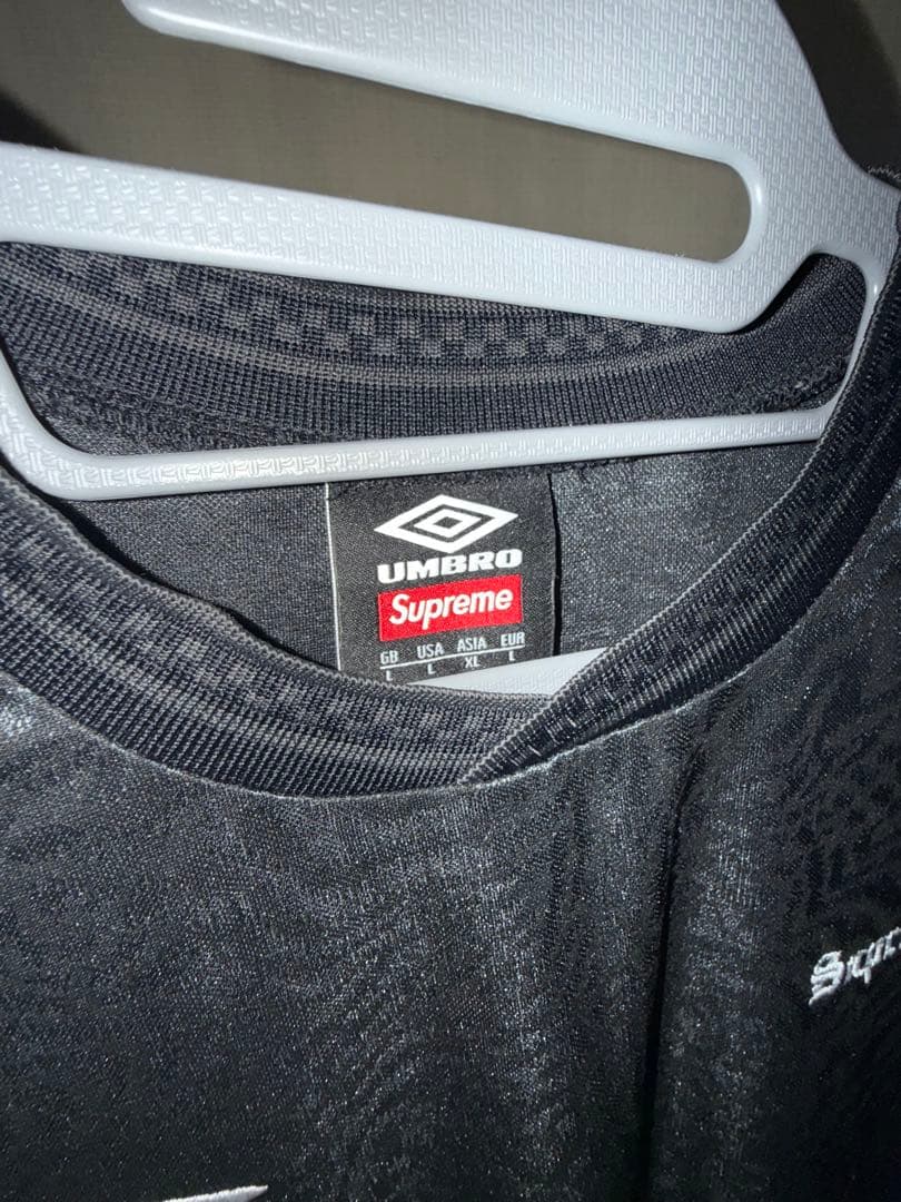 23SS supreme×umbro SoccerJersey 美品　BLACK