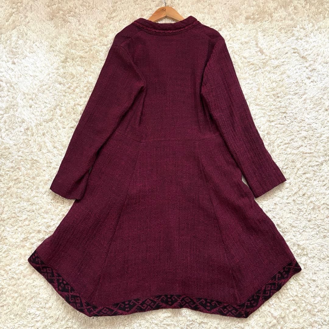 極美品✨HaaT イッセイミヤケ ロングコート 変形 ウール レース 軽量