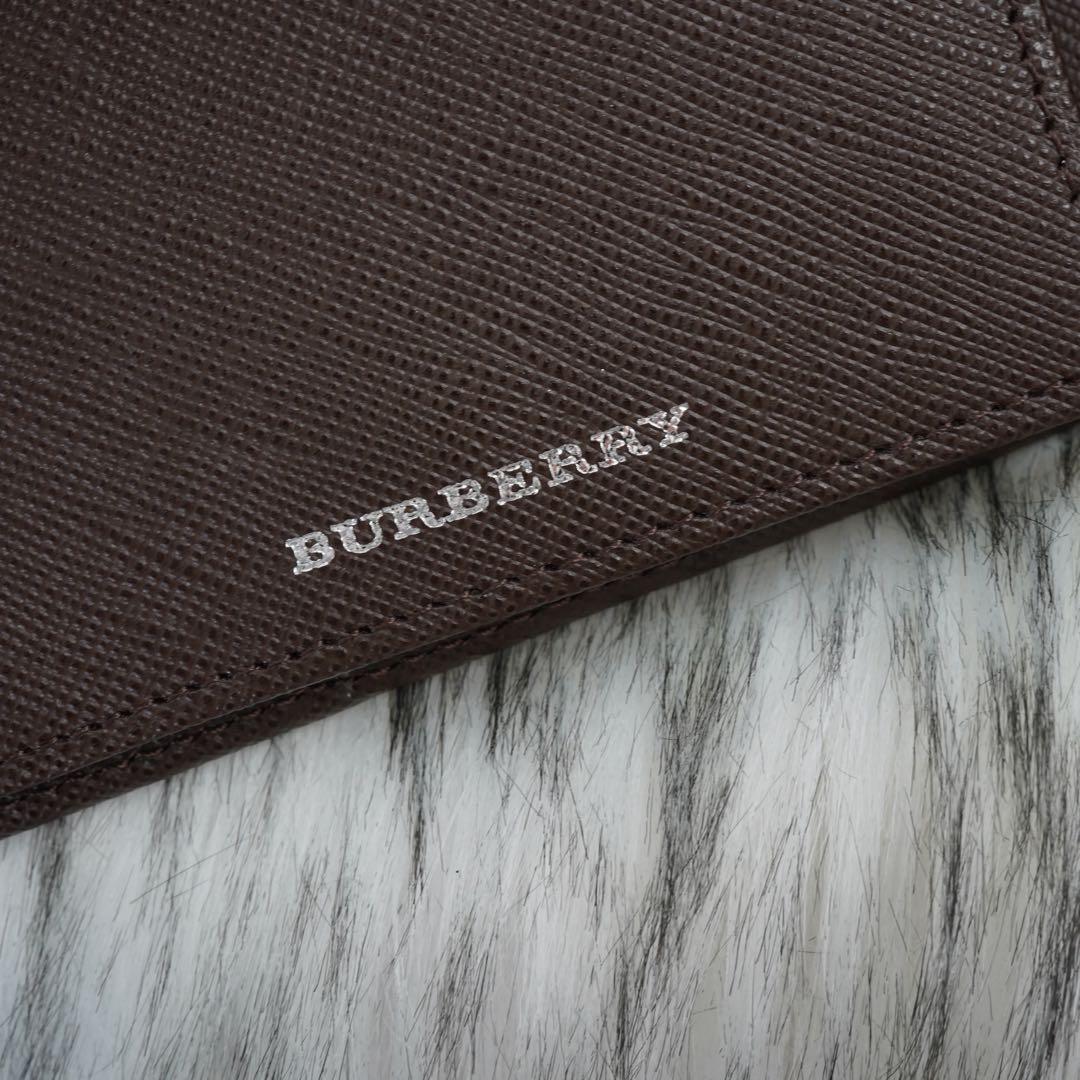 新品未使用品　BURBERRY LONDON 折り財布　ノバチェック　ブラウン