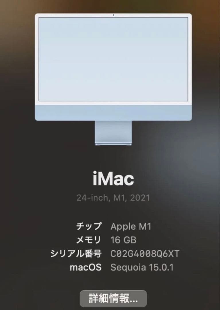 Apple iMac 24インチ M1 16GB 1TB VESA