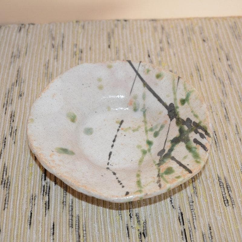 織部草文カップ＆ソーサー　珈琲椀皿　美濃焼　早蕨窯　佐藤和次　新品　送料込み