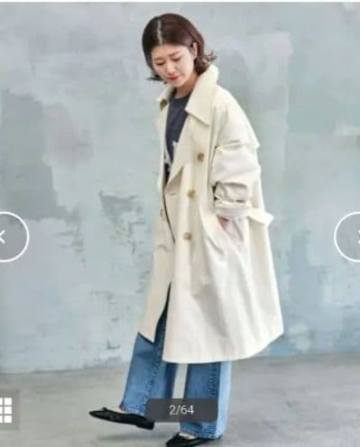 美品❤️Spick & Span アイボリー トレンチコート　定価42800円