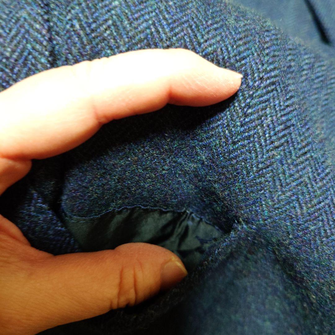 ISAIA イザイア ジャケット 46 ネイビー ツィード