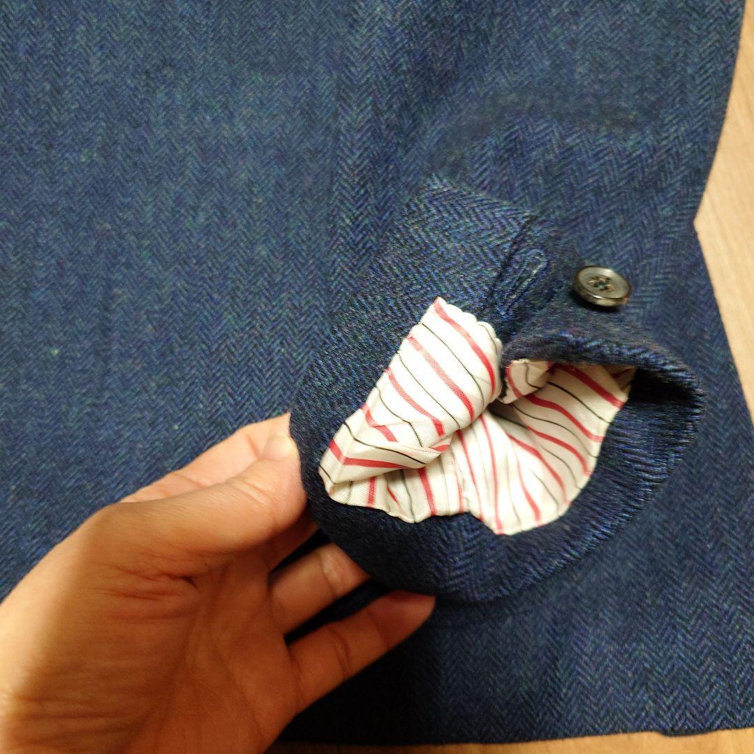 ISAIA イザイア ジャケット 46 ネイビー ツィード