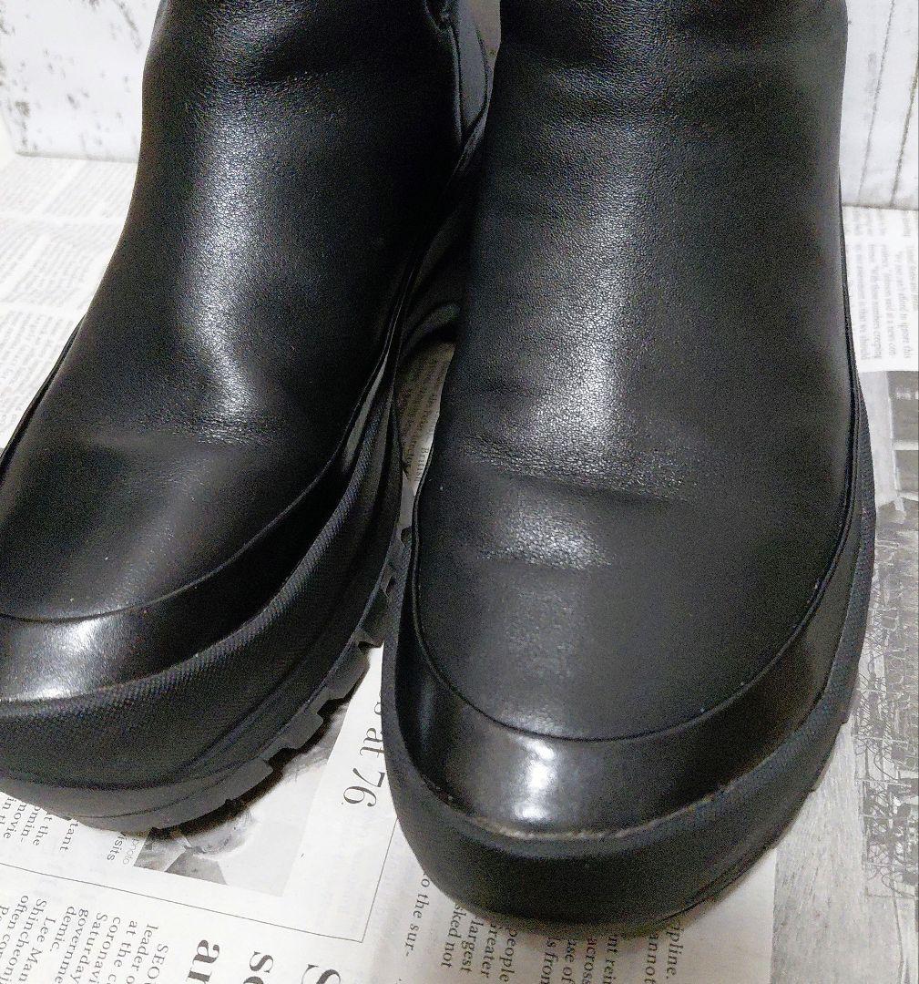 LE TALON GRISEレザーVIBRAMバックリブショートブーツ