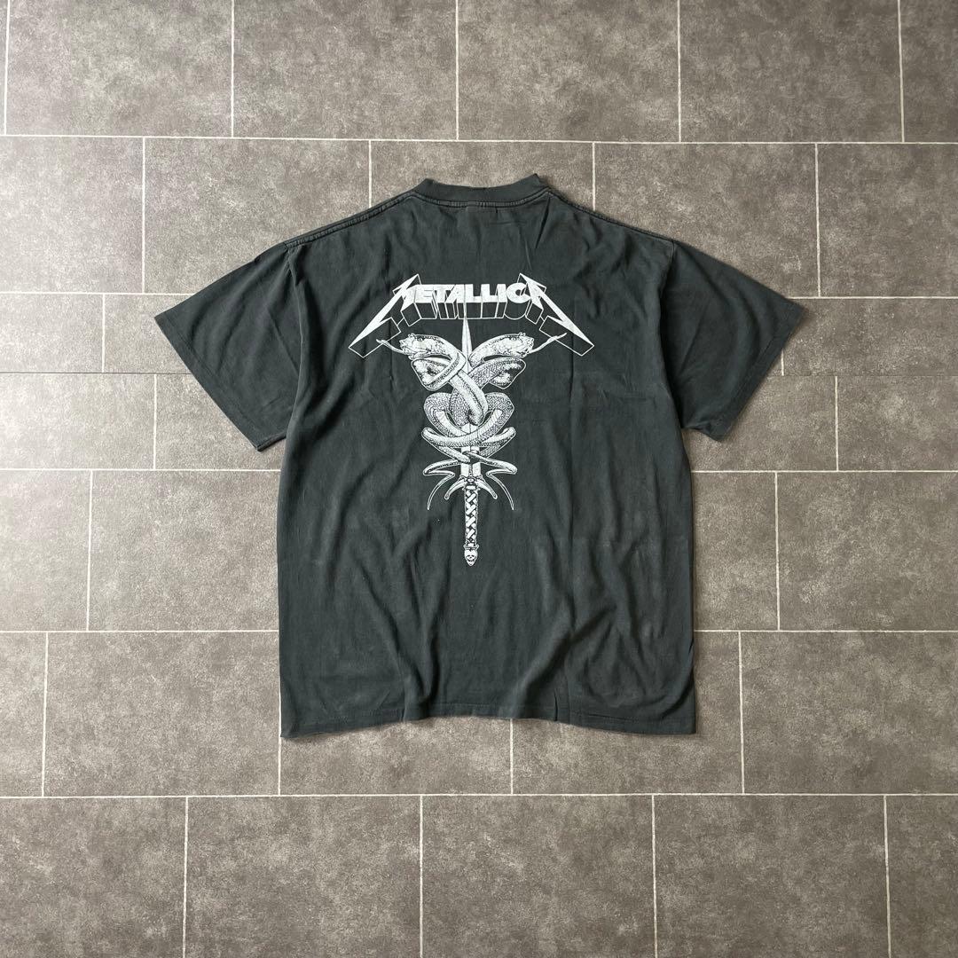 llica メタリカ S/S フェード Tシャツ 墨黒 XL