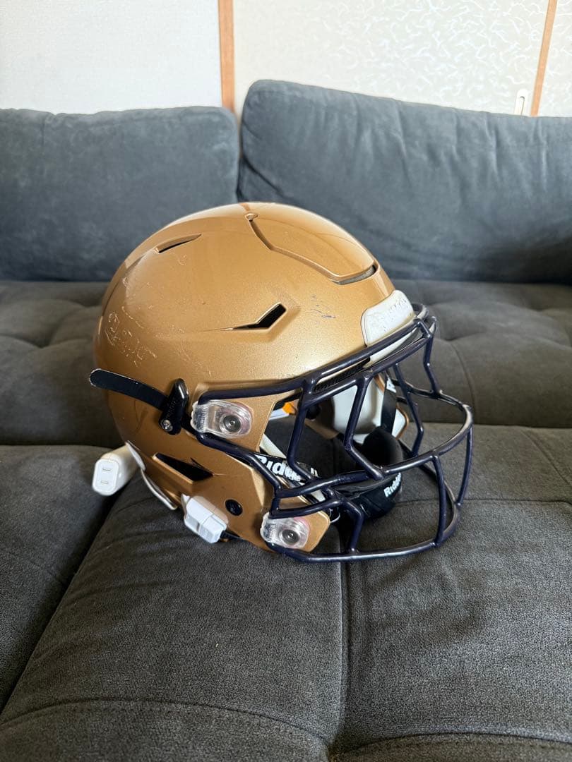 Riddell アメリカンフットボールヘルメット ゴールド(L)