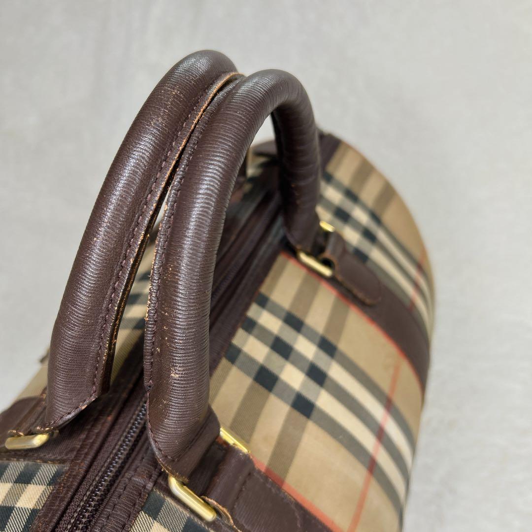 Burberrys バーバリー ミニボストンバッグ　ハンドバッグノバチェック柄