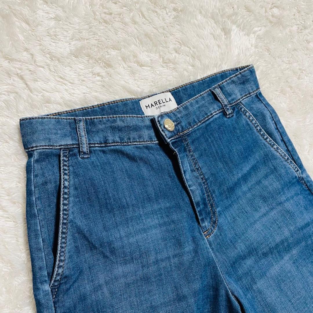 専用　美品　MARELLA ワイドデニムパンツ　近年モデル　WIDE LEG36