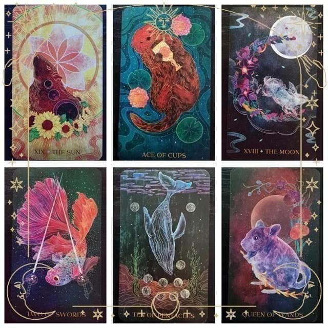 【正規品タロットカード】芸術的で美麗✨神秘的で幻想的に描かれた動物たちのデッキ