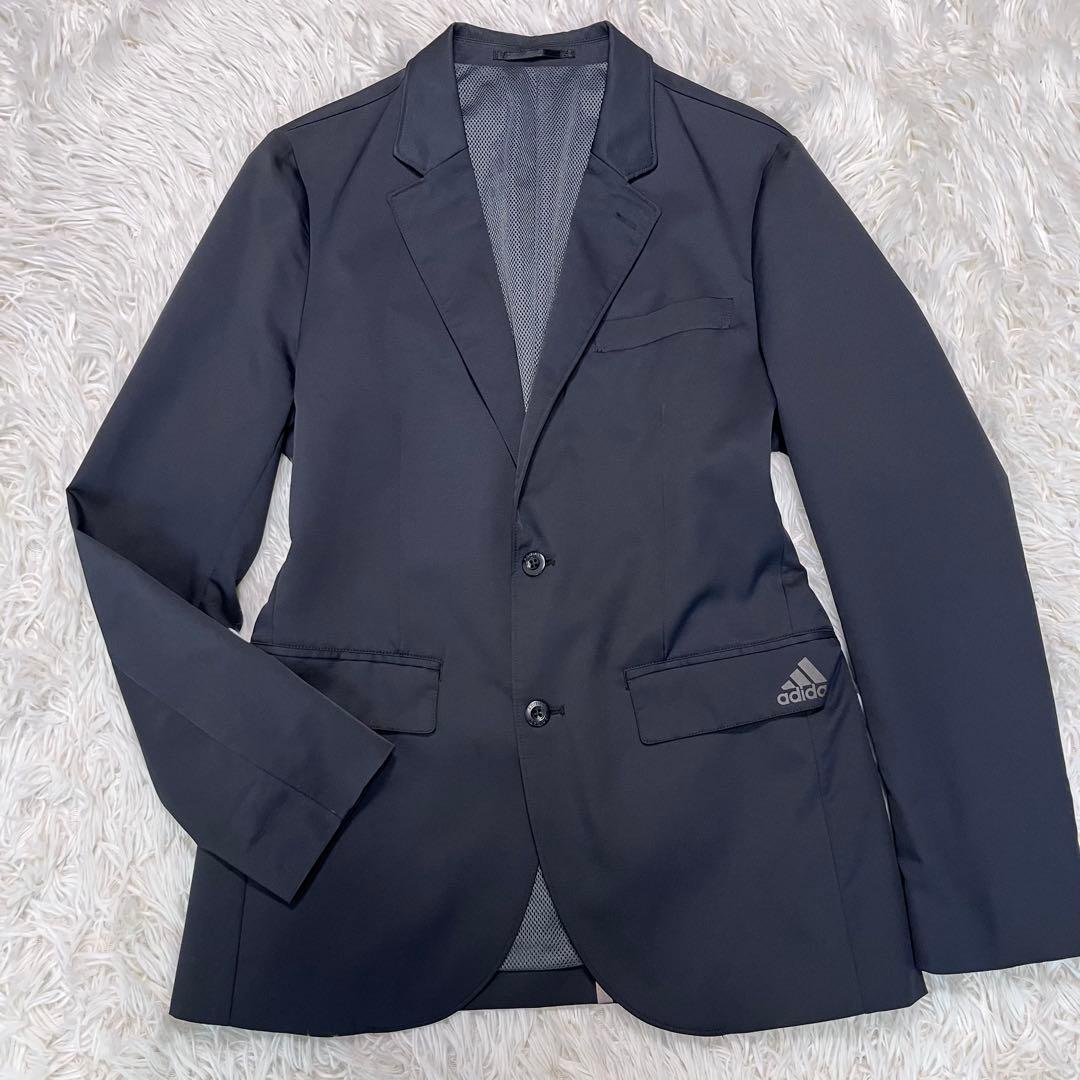 adidas climalite トラベルジャケット M 黒　ストレッチ 速乾