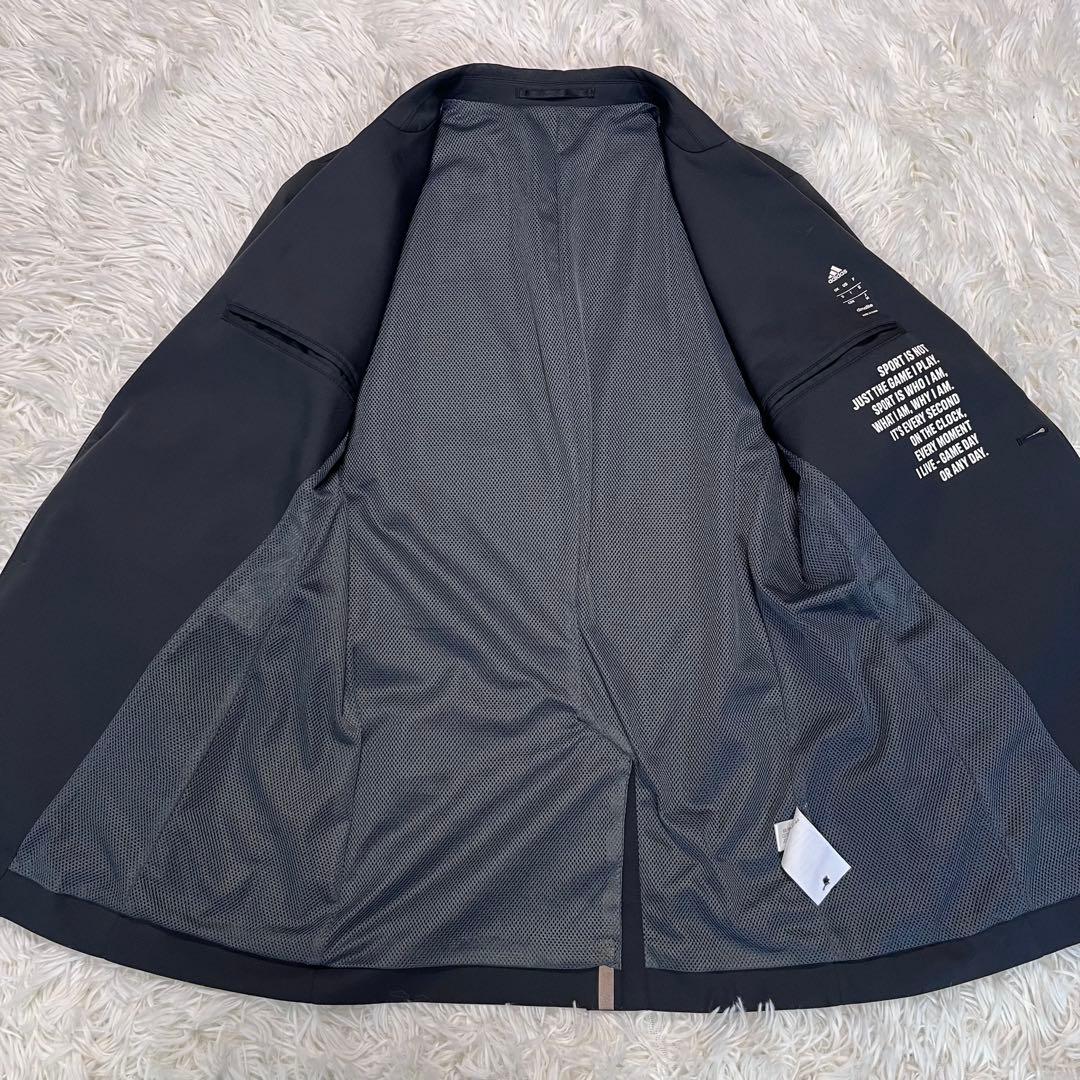 adidas climalite トラベルジャケット M 黒　ストレッチ 速乾