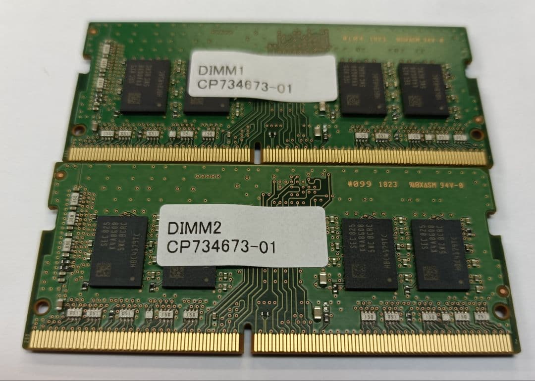 Samsung DDR4 8GB メモリー 2枚セット