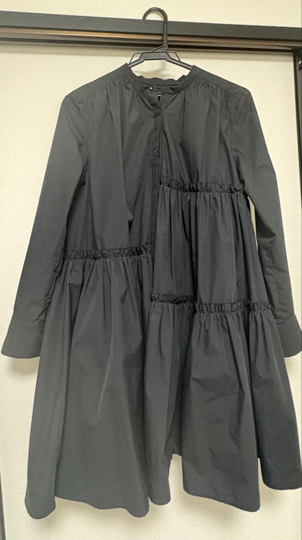 anuans イレギュラーティアードミニワンピース （BLACK）