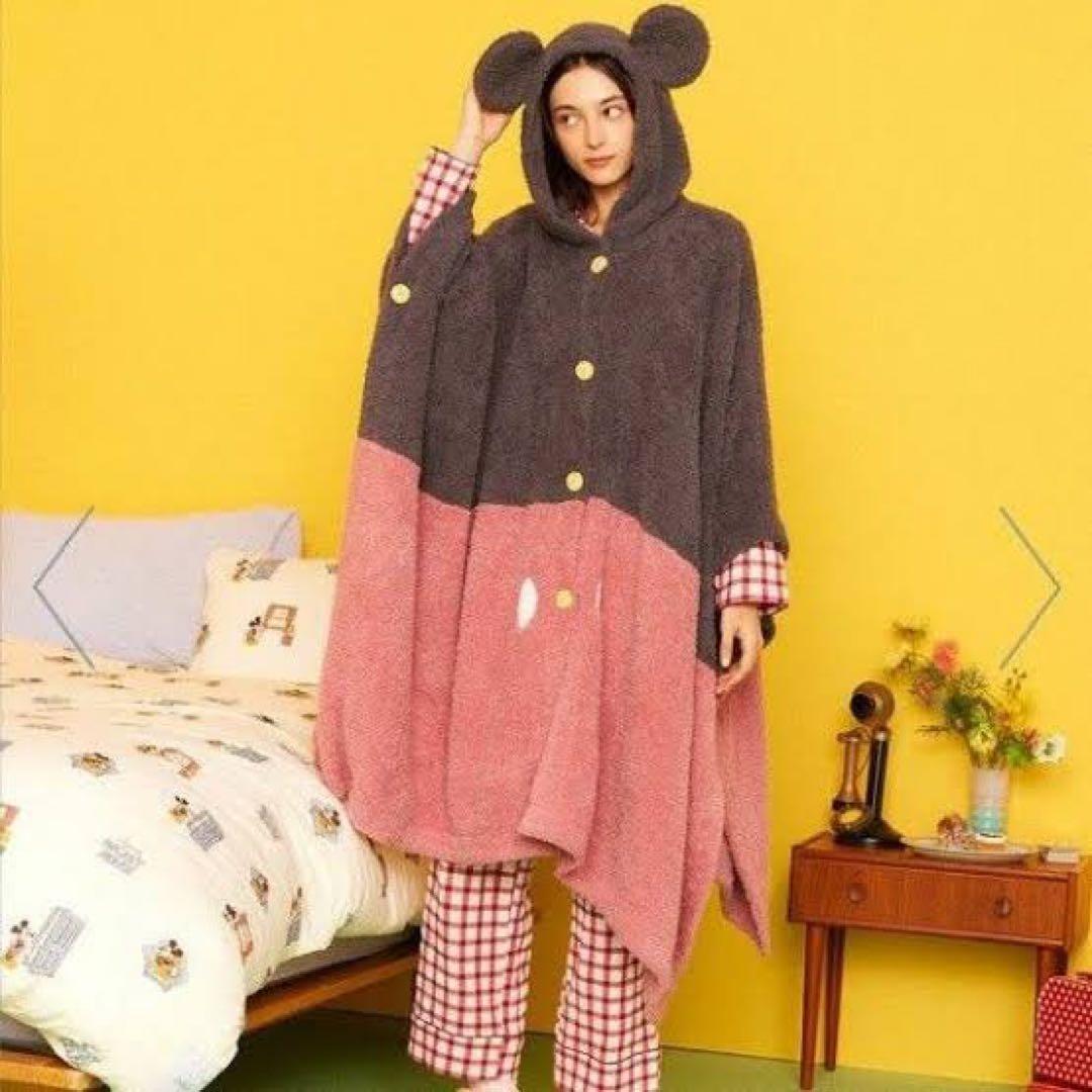 【新品未使用】ジェラピケ ディズニー ミッキー2点セット ポンチョ&ルームブーツ