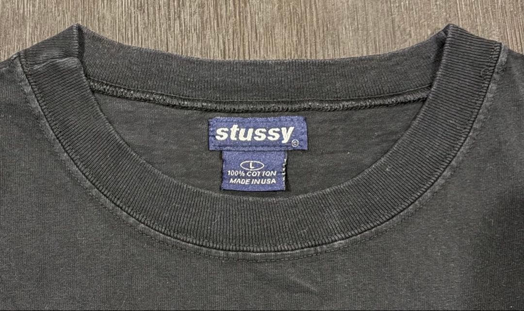 90s USA製 stussy ブラック ポケット Tシャツ