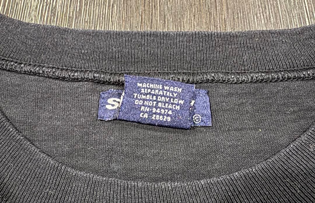 90s USA製 stussy ブラック ポケット Tシャツ
