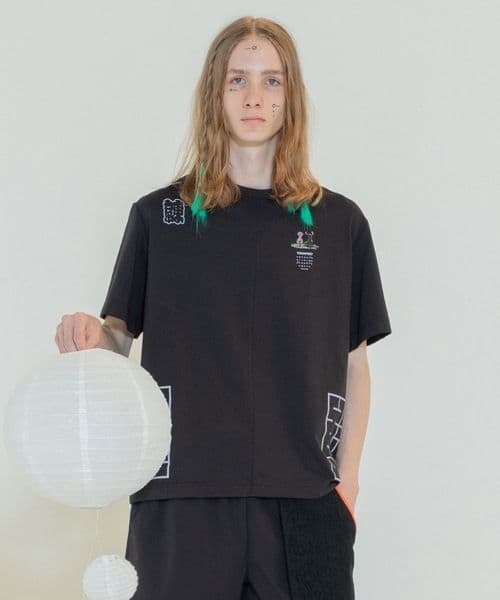 STOF ハッピTシャツ 法被デザイン ストフ ブラック