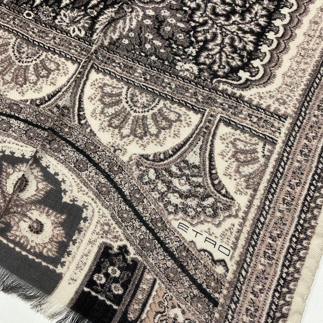 洗練されたデザイン　ETRO 正規品　ペイズリー スカーフ　ショール　☆2