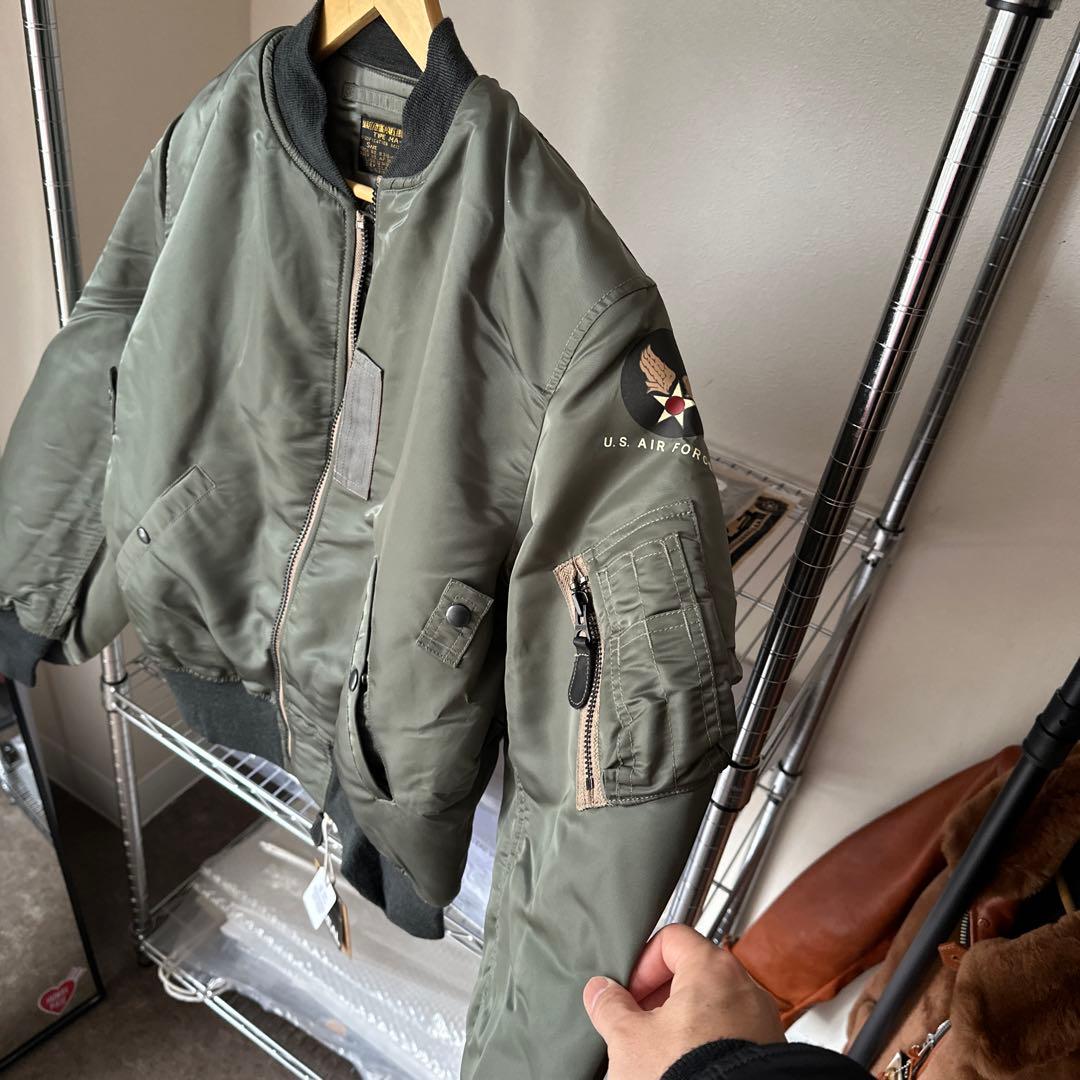 U.S.AIRFORCEMA-1フライトジャケット オリーブグリーンLサイズ