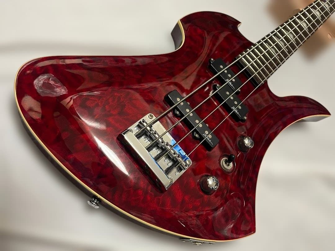 B.C.Rich モッキンバードベース　シースルーレッド　Masterpiece