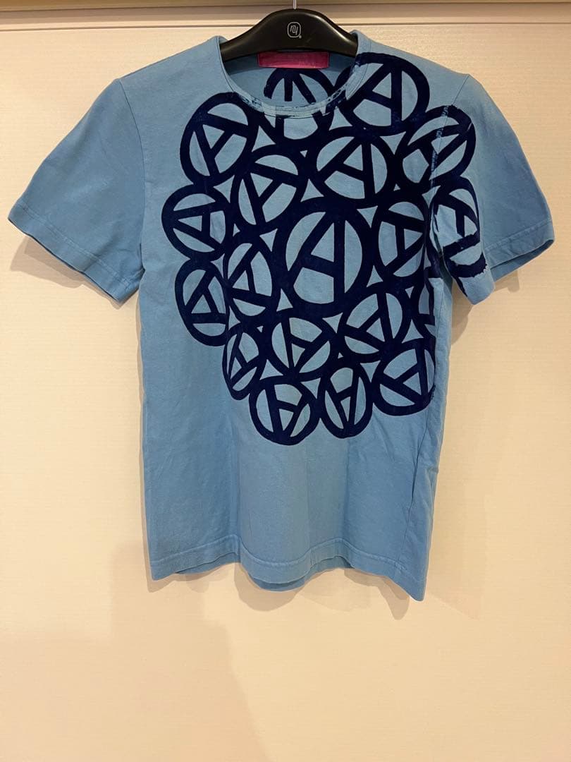 junya watanabe man 04ss アナーキーtシャツ　青レディース