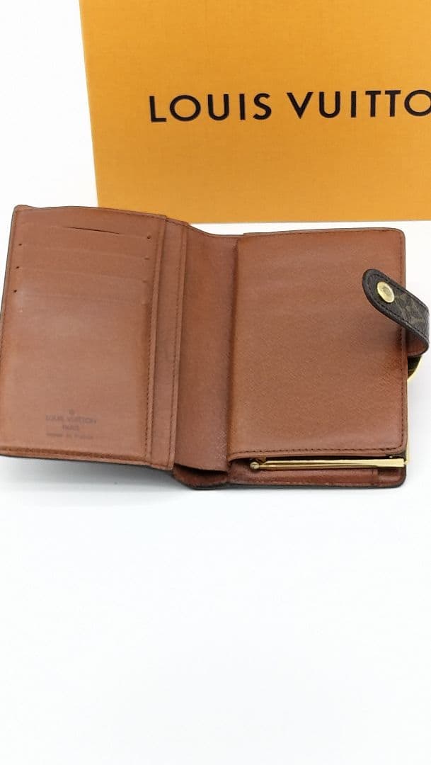 【美品】Louis Vuitton 二つ折り財布 モノグラムレザー