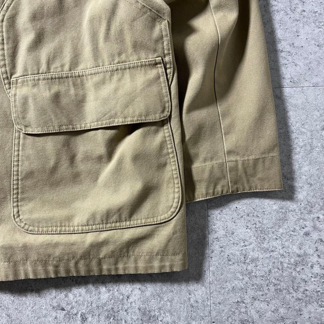 Lands’ End ハンティング カバーオール L 裏地チェック