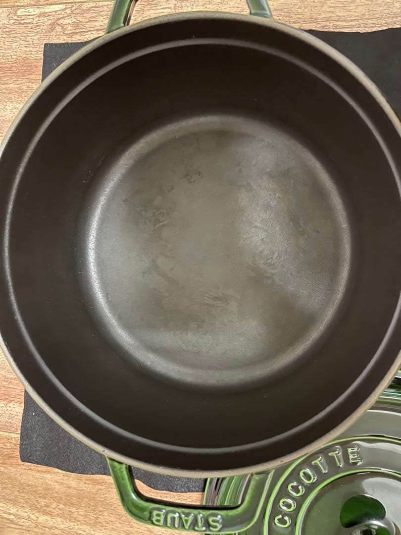 STAUB ストウブ 色バジルグリーン ココット 鍋24cm