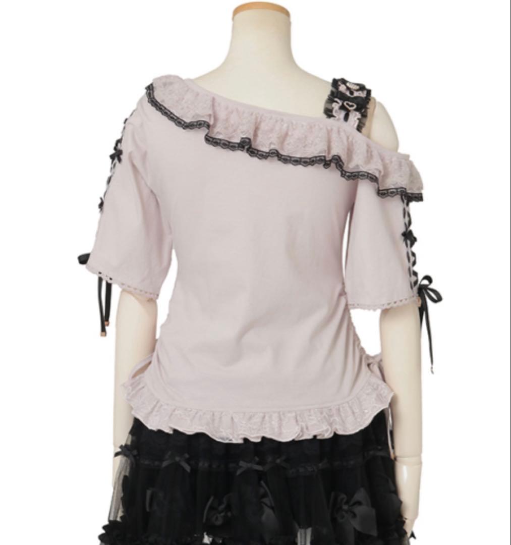 LIZLISA ワンショルダープリントTシャツ