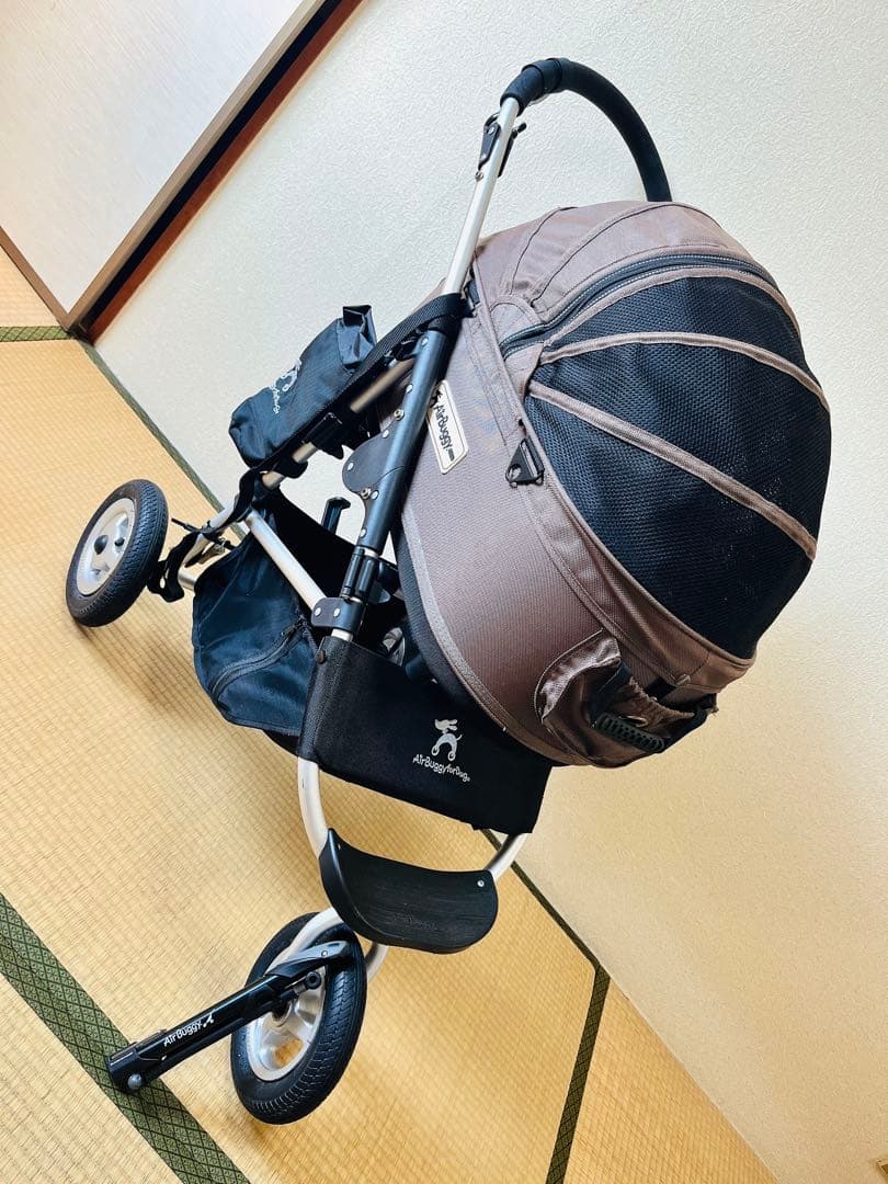 [新着✨送料込み!!] AirBuggy 犬用カート ブラウン 空気入れ付き